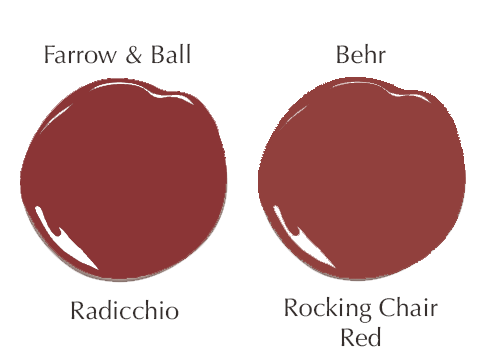 Popular Farrow & Ball paint color dupes with Behr paint | Radicchio
