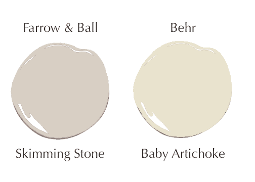 Popular Farrow & Ball paint color dupes with Behr paint | Skimming Stone