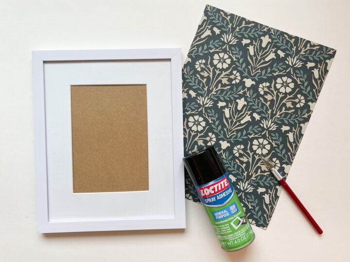 How to make a patterned photo mat with a wallpaper sample | Building Bluebird