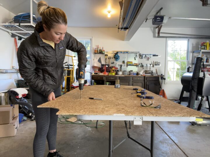 Green upholstered headboard with DIY tutorial | Building Bluebird
