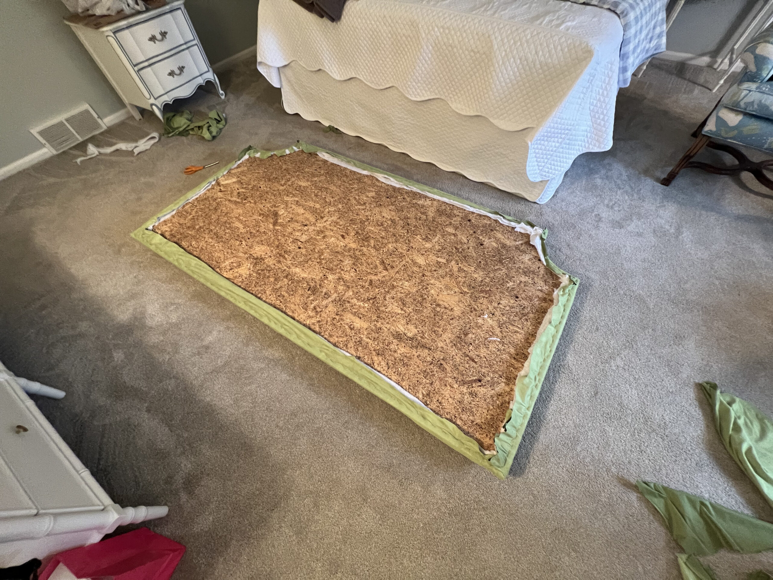 DIY Upholstered Headboard with Tufted Buttons Building Bluebird