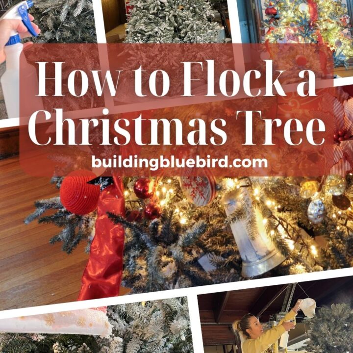 How to Flock a Christmas Tree  Trendy Holiday DIY - Building Bluebird