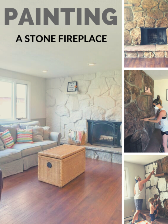 how to paint a stone fireplace