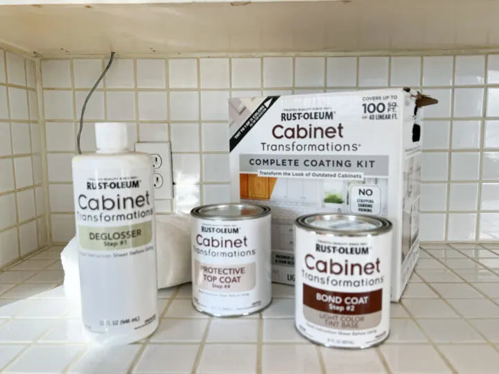 How to paint kitchen cabinets the easy way without sanding | Building Bluebird