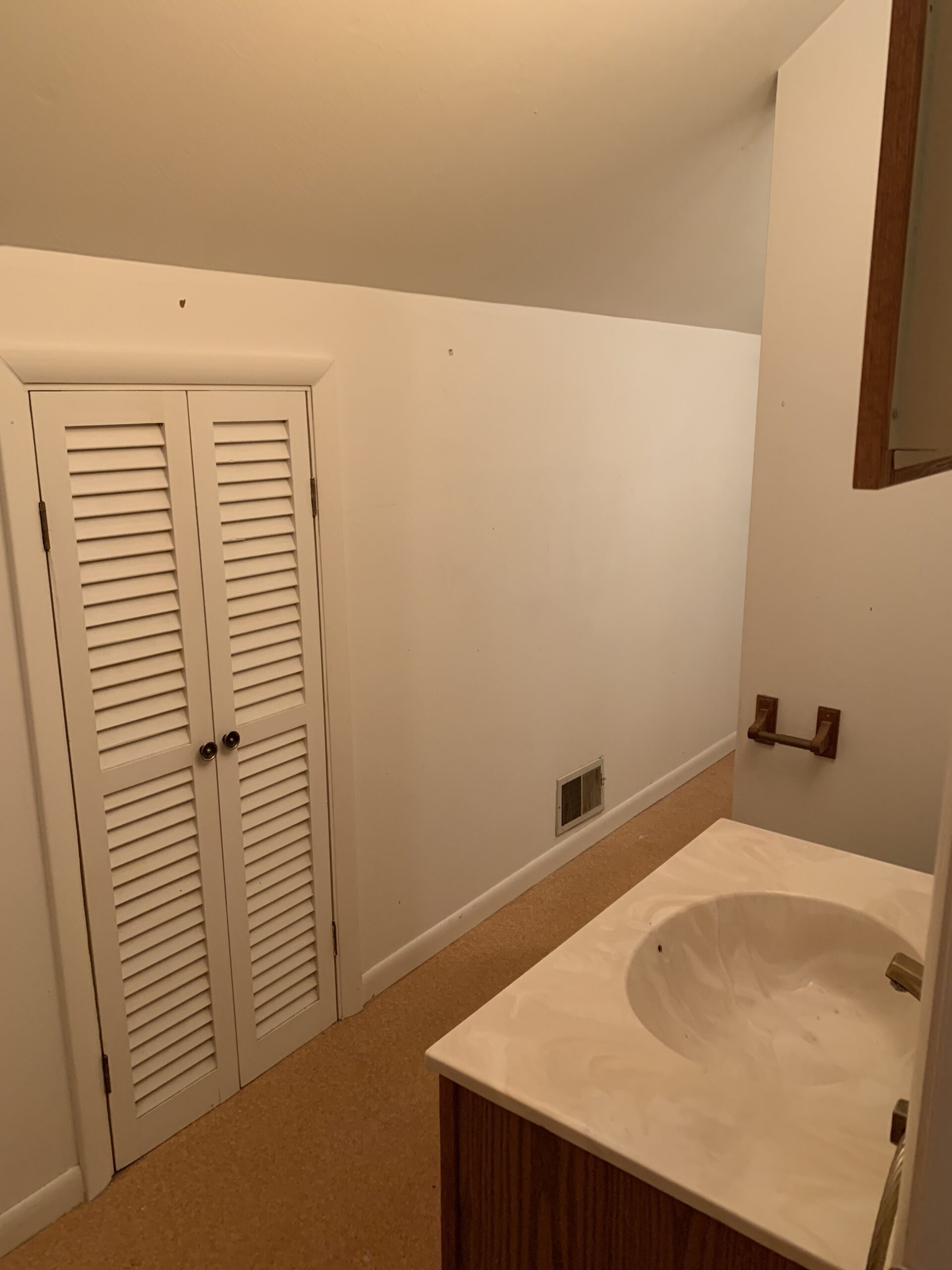 Warm Green Bathroom Makeover on a Budget - Building Bluebird