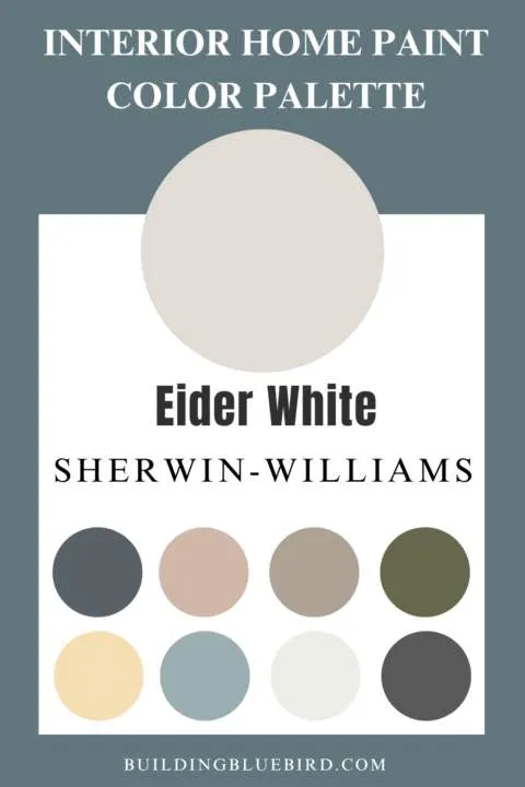 Sherwin Williams Eider White coordinating color palette and design ideas