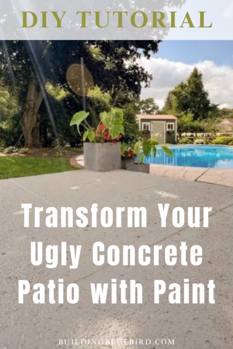 Transform your ugly concrete patio with paint | Budget-Friendly Makeover