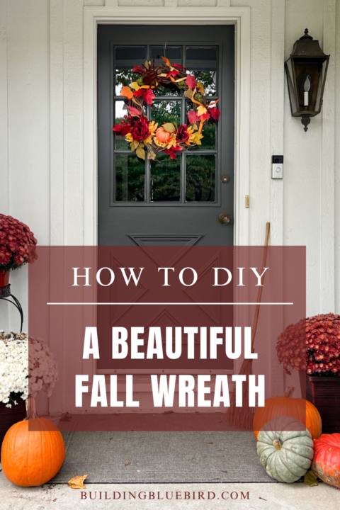 Easy and affordable Fall wreath DIY to add fun seasonal flair to your home | Building Bluebird
