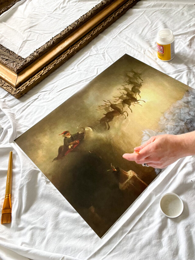 Faux Oil Painting DIY using Mod Podge