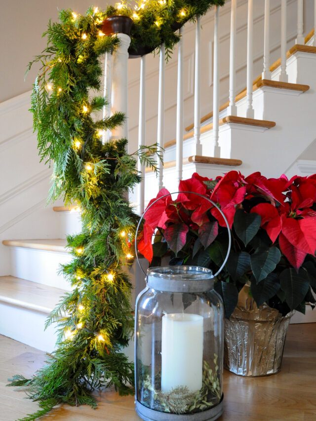 Add Christmas Cheer to Your Staircase with DIY Garland
