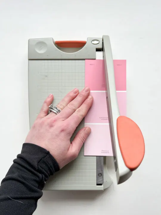 Simple paint swatch bookmark | DIY Valentine