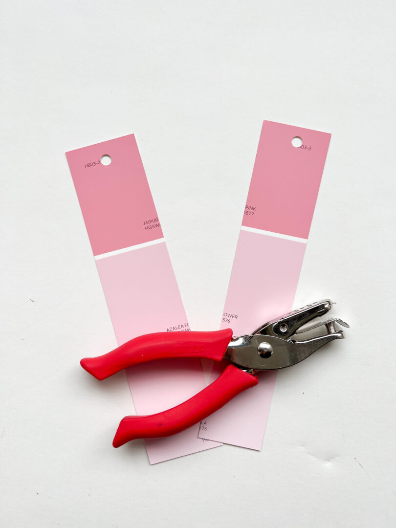 Easy DIY Paint Chip Bookmark for Valentines Day - Building Bluebird