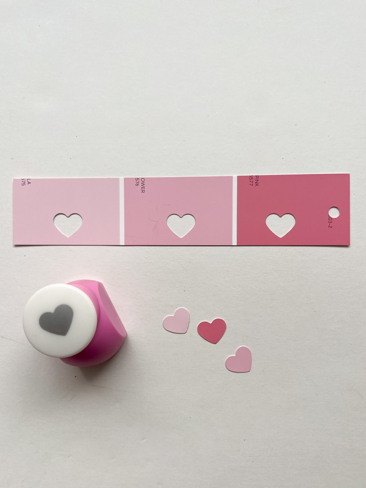 Easy DIY Paint Chip Bookmark for Valentines Day - Building Bluebird