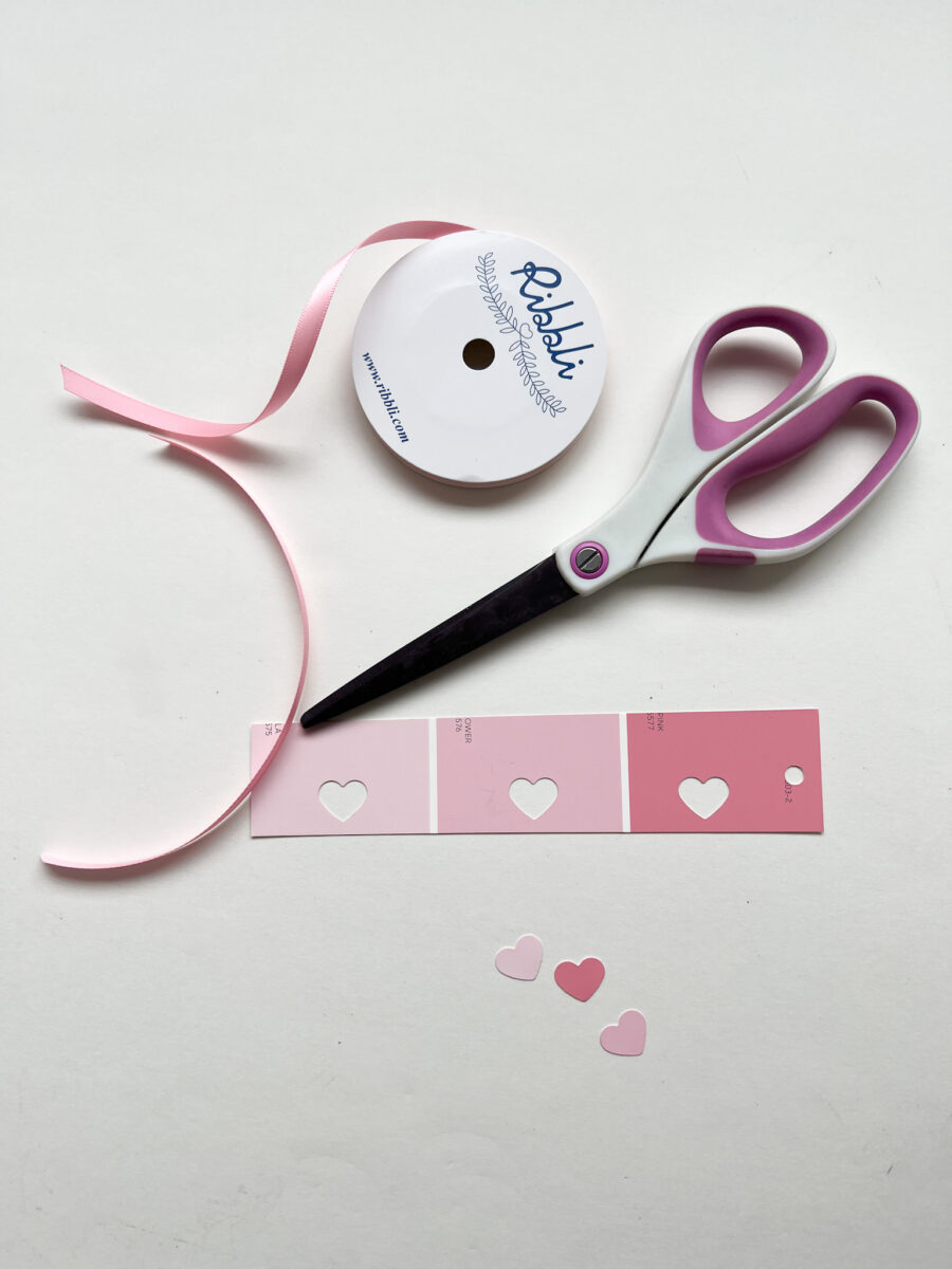 Easy DIY Paint Chip Bookmark for Valentines Day - Building Bluebird