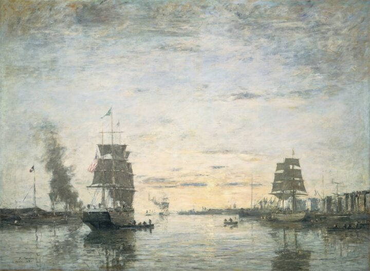 Entrance to the Harbor, Le Havre picture by Eugène Boudin - Skylight Farrow and Ball