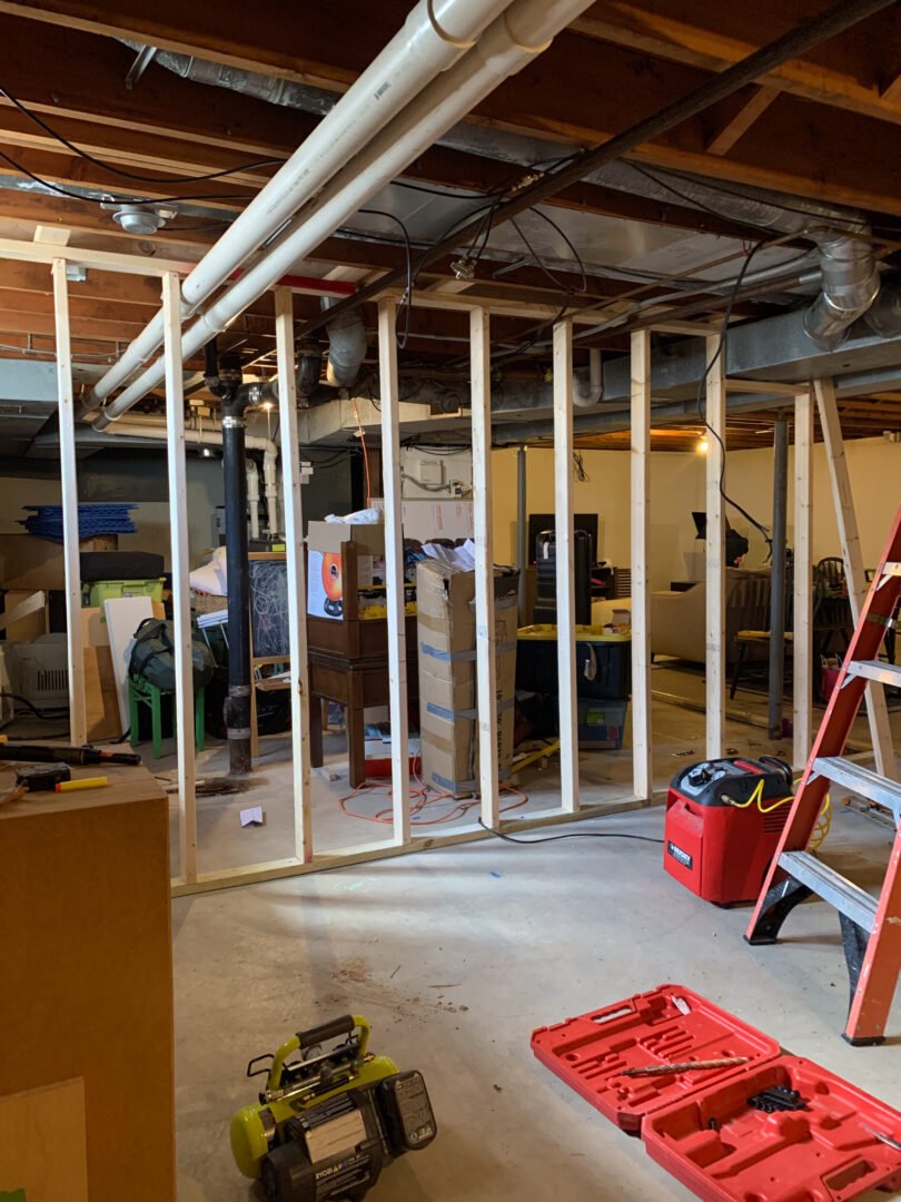 Creating a Home Gym in an Unfinished Basement Space | Tips - Building Bluebird