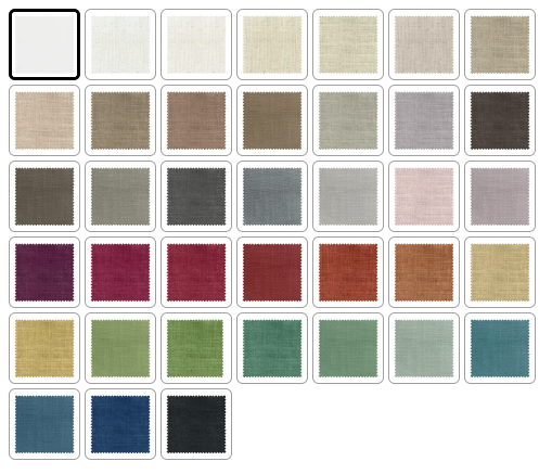 Liz linen fabric and color options from Two Pages Curtains