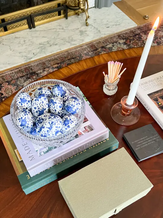 Blue and white easter eggs - decoupage DIY