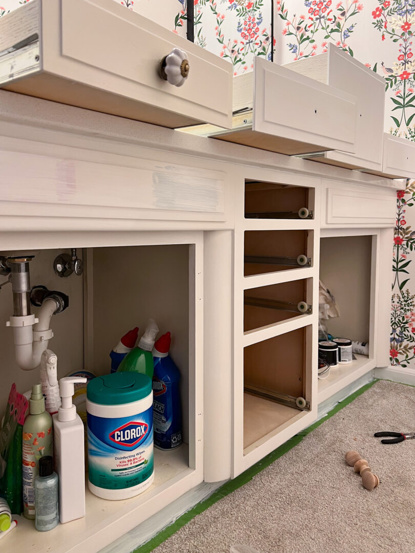 Painting a Bathroom Cabinet DIY | Step by Step Tutorial - Building Bluebird