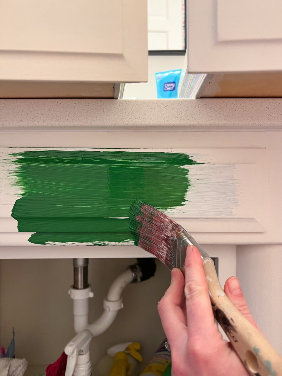 Painting a Bathroom Cabinet DIY | Step by Step Tutorial - Building Bluebird
