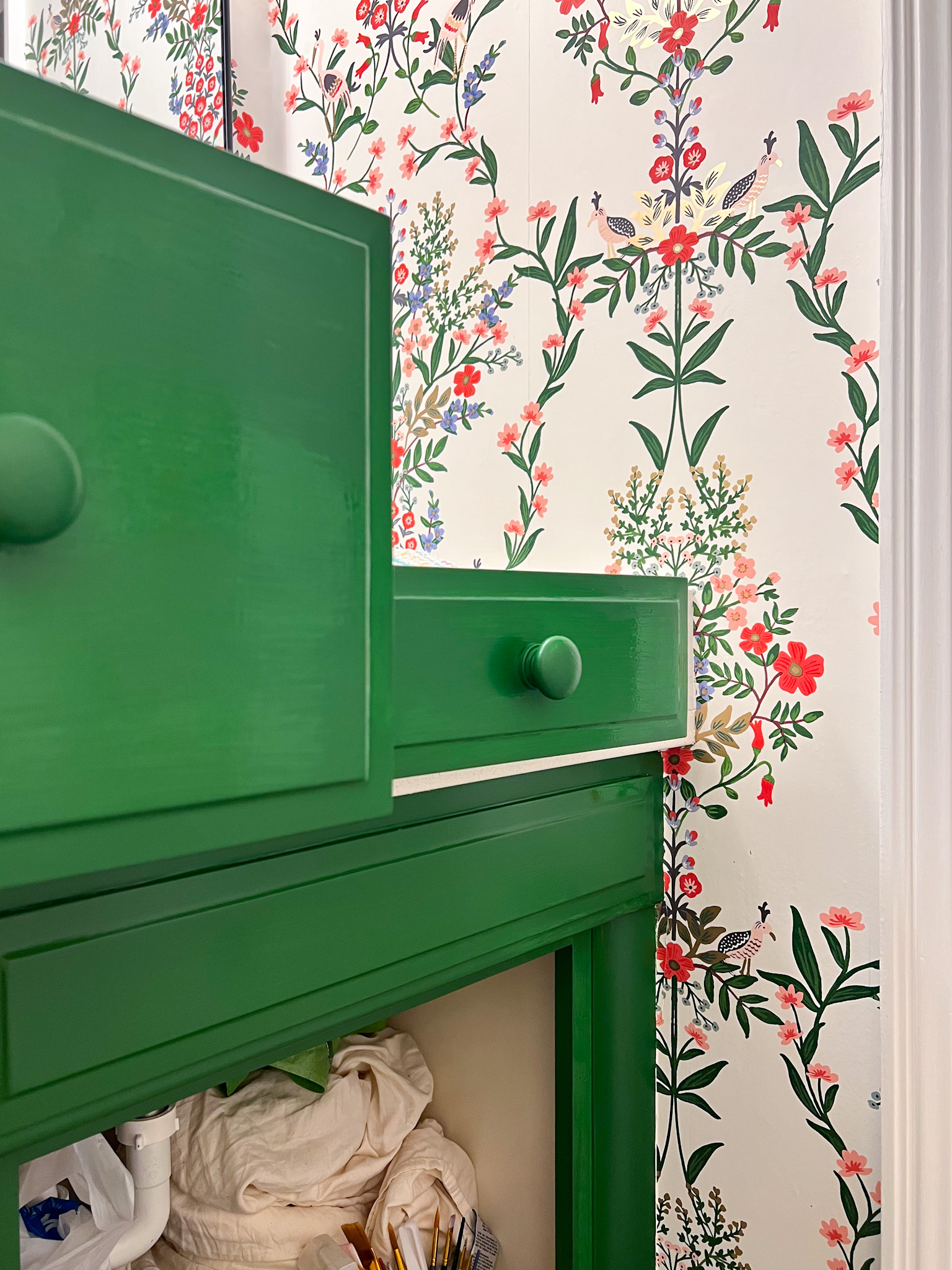 Painting a Bathroom Cabinet DIY | Step by Step Tutorial - Building Bluebird