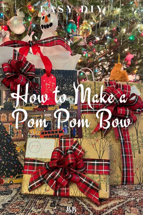 How to Make Pom Pom Bows for Gifts and the Holidays | Easy DIY