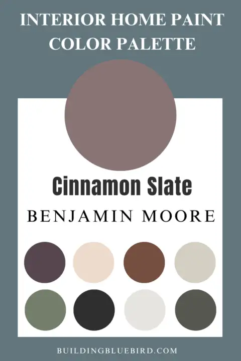 Benjamin Moore Cinnamon Slate home color palette and design tips